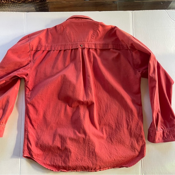 90s Guess Classic By George Marciano Men's Casual Button-Up Shirt in Red Large - Picture 7 of 11